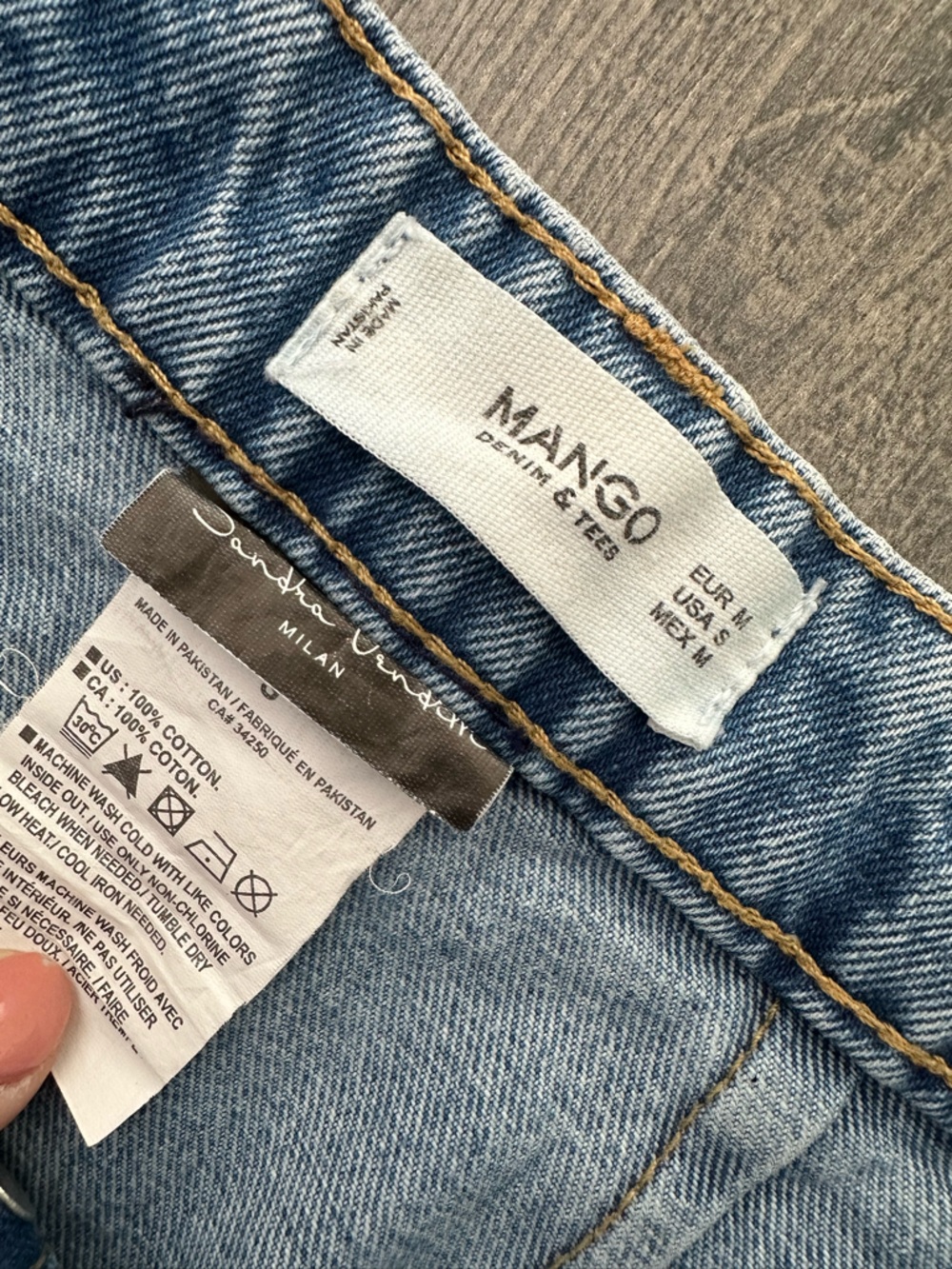 NWOT Mango High Rise Denim Blue Button Up A-Line Mini Skirt Preppy Academia Chic - Picture 4 of 6